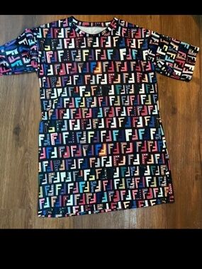 Short Sleeve Tee with Multicolor FF Print